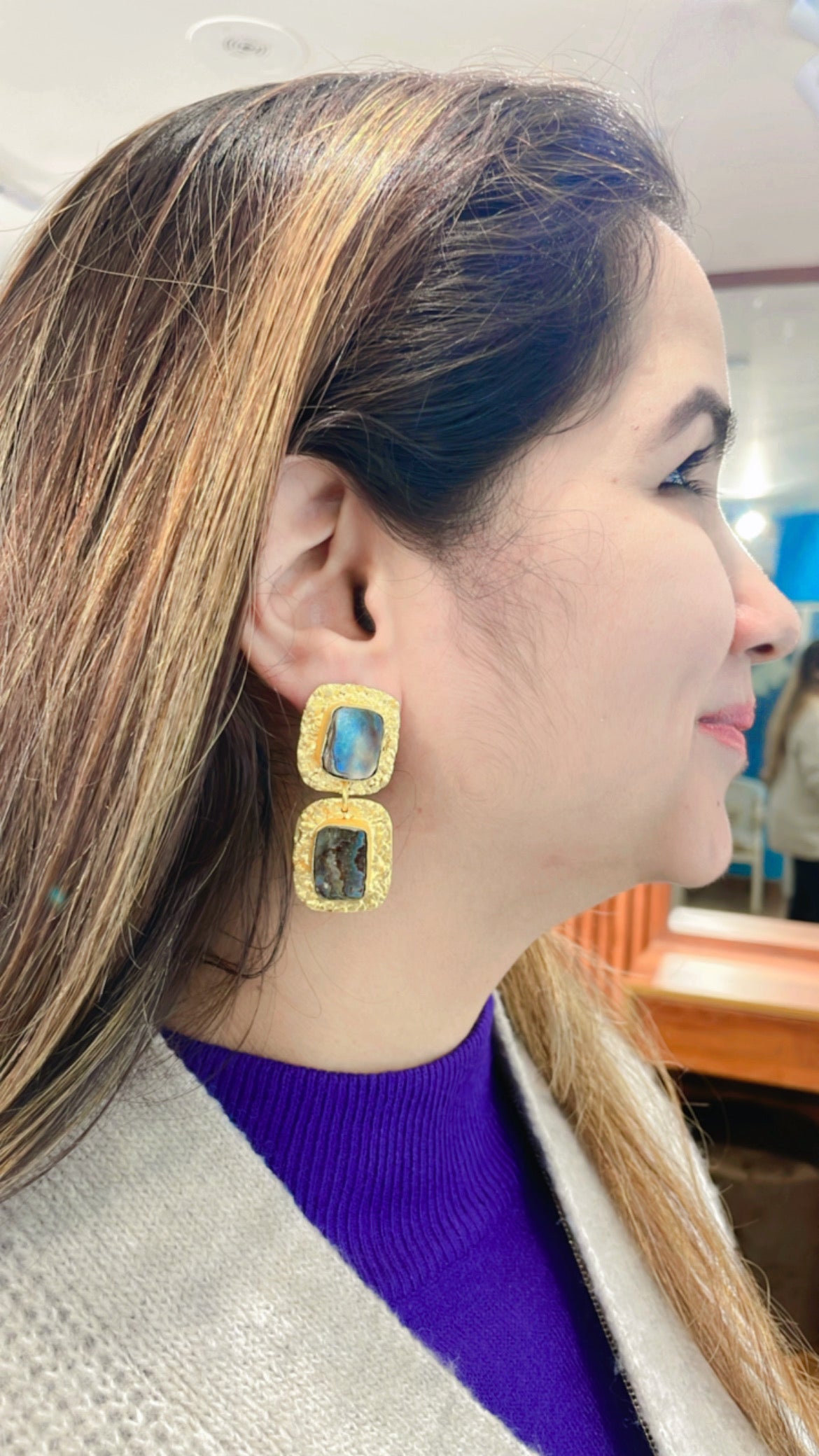 Brass Doublet Earring