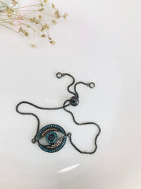 Thumbnail for Big Round Evil Eye Diamond Bracelet