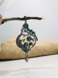 Thumbnail for 925 Peacock Emerald Pendant