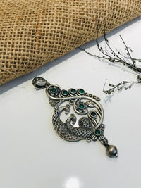 Thumbnail for 925 Peacock Emerald Pendant