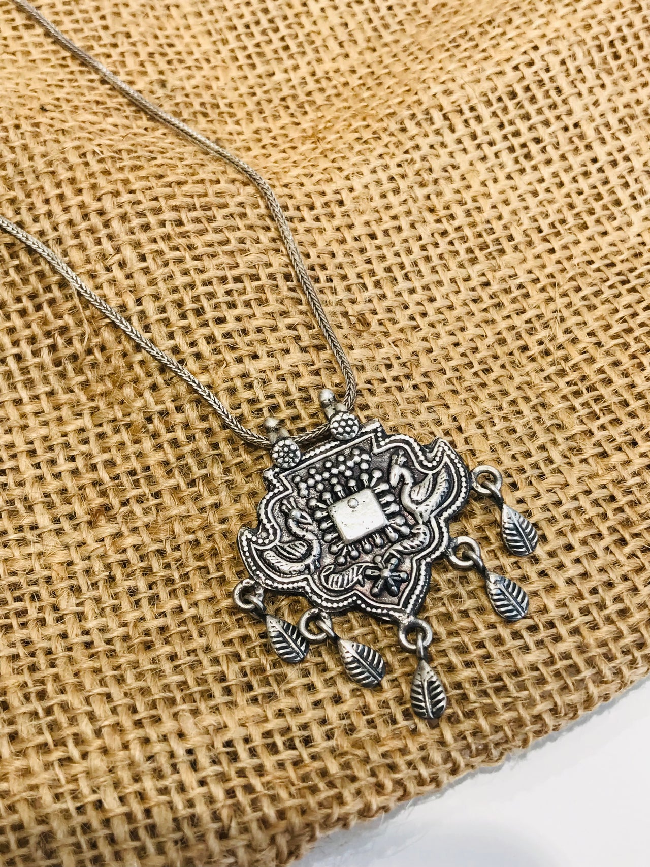925 Peacock Oxidise Silver Chain