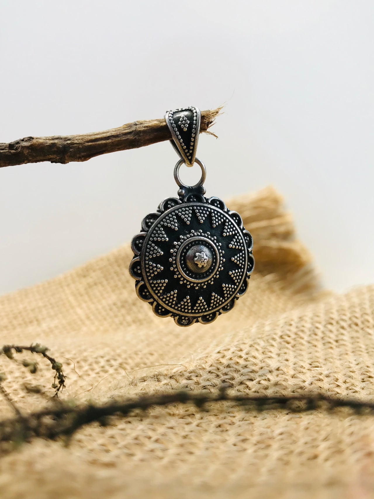 925 Mandala Silver Pendant