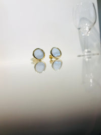 Thumbnail for Gold Platted Mother Pearl Cufflink Earrings