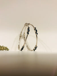 Thumbnail for Blue Stone Silver Bangle