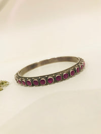 Thumbnail for 925 Silver Round Ruby Bangle
