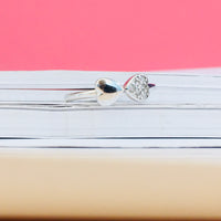 Thumbnail for 925 Heart Bow Silver Ring