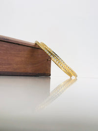 Thumbnail for Sleek Gold Plated Diamond Bangle