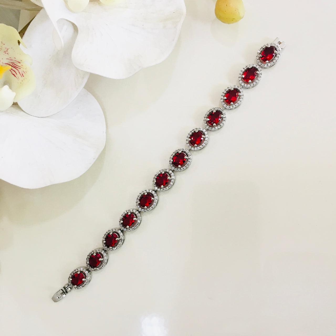 Oval Shaped Ruby Bracelet Zayn Luxury Jewellery