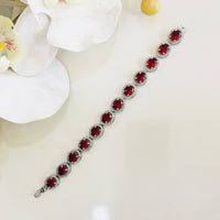 Thumbnail for Oval Shaped Ruby Bracelet Zayn Luxury Jewellery