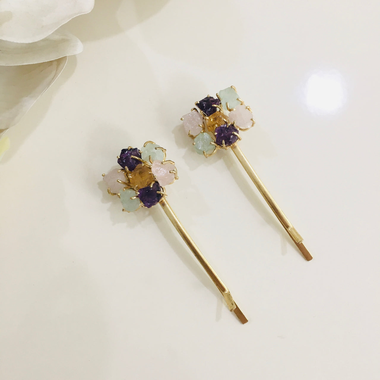Gem Stone Hair Pin Zayn Luxury Jewellery