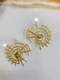 Thumbnail for Brass Wheel Earrings