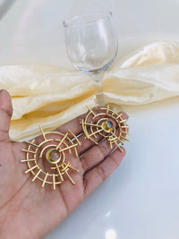 Thumbnail for Brass Wheel Earrings