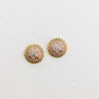 Thumbnail for Pink Meenakari Stud Earrings Zayn Luxury Jewellery