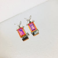 Thumbnail for Orange Crystal Stud Earrings Zayn Luxury Jewellery