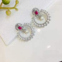 Thumbnail for Diamond Ruby Dangler Earrings Zayn Luxury Jewellery