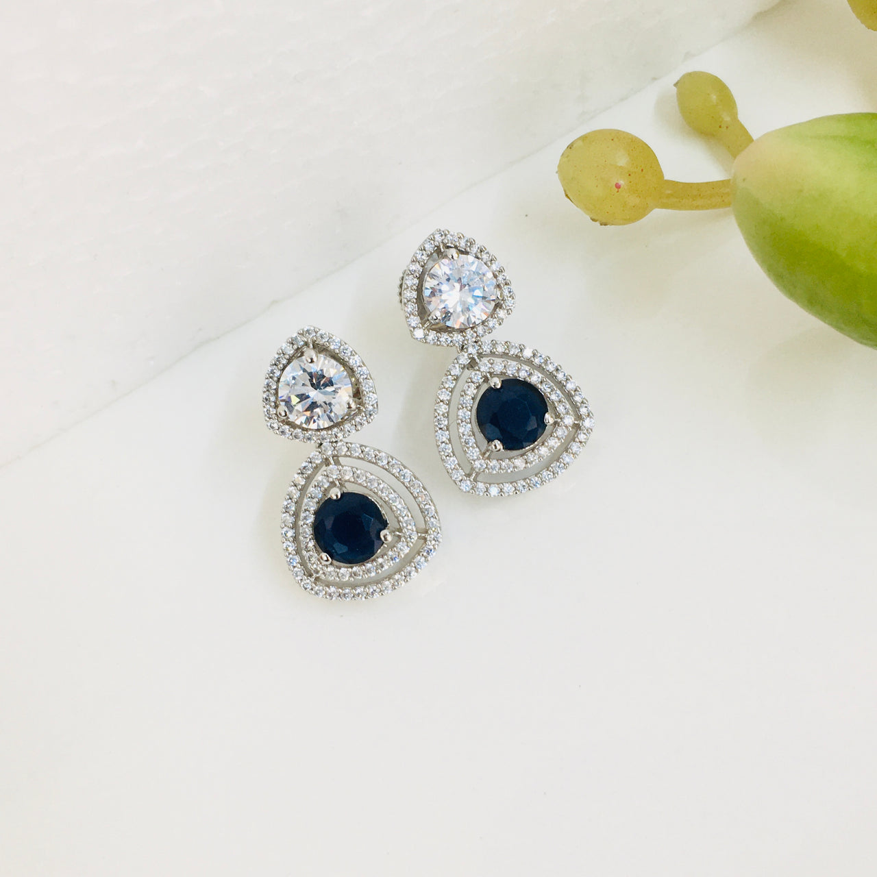 Blue Sapphire Doublet Earrings Zayn Luxury Jewellery