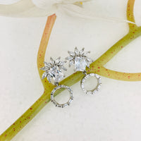 Thumbnail for Round Baguette Drop Earrings Zayn Luxury Jewellery