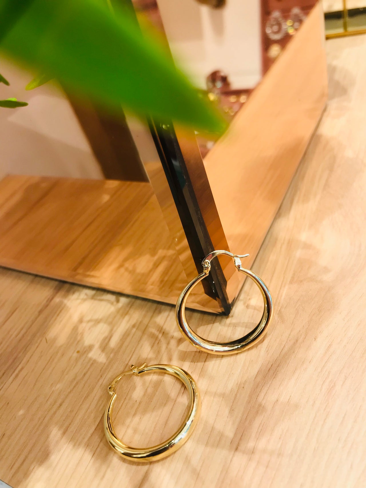 Sleek Gold Hoop Earrings
