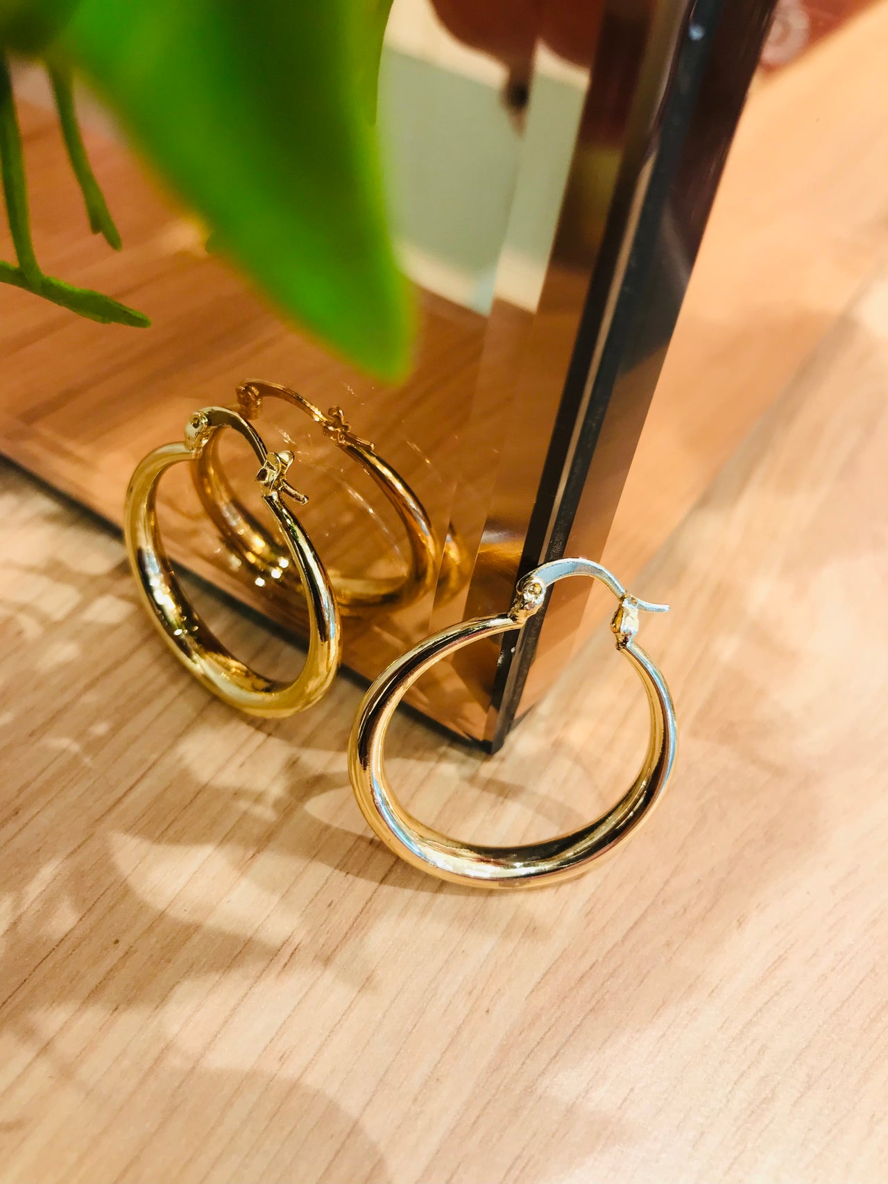 Sleek Gold Hoop Earrings
