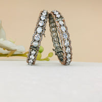 Thumbnail for Antique Oval Diamond Bangles Zayn Luxury Jewellery