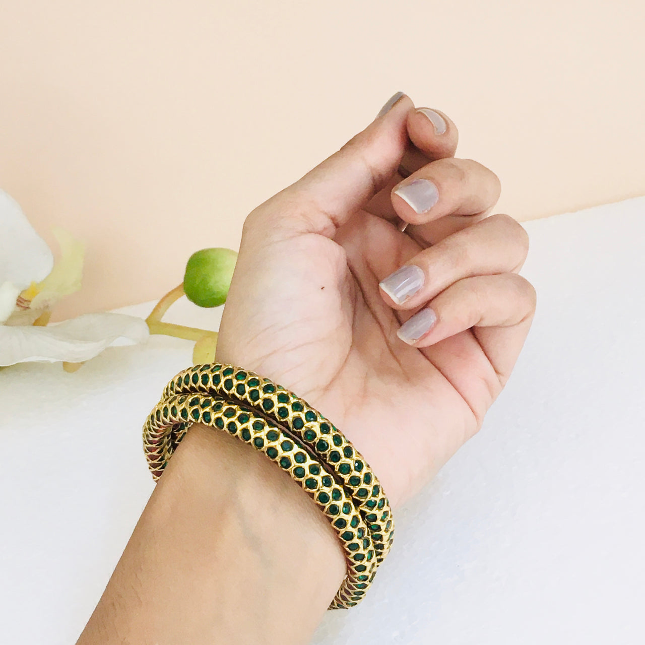 Emerald Bangles Zayn Luxury Jewellery