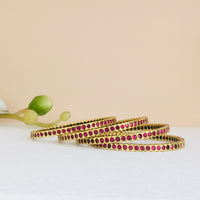Thumbnail for Gold Ruby Bangles Zayn Luxury Jewellery