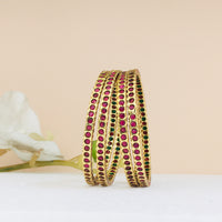 Thumbnail for Gold Ruby Bangles Zayn Luxury Jewellery