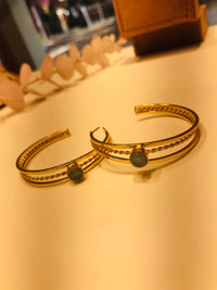 Thumbnail for Semi Precious Grey Stone Earrings