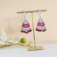 Thumbnail for Gold Ruby Dangler Earrings Zayn Luxury Jewellery