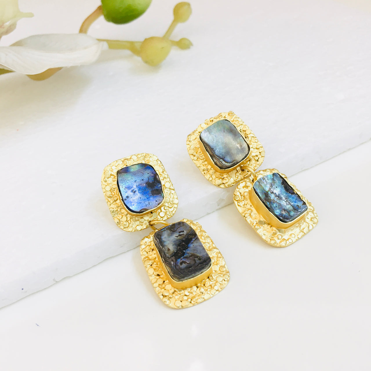 Brass Doublet Earrings Zayn Luxury Jewellery
