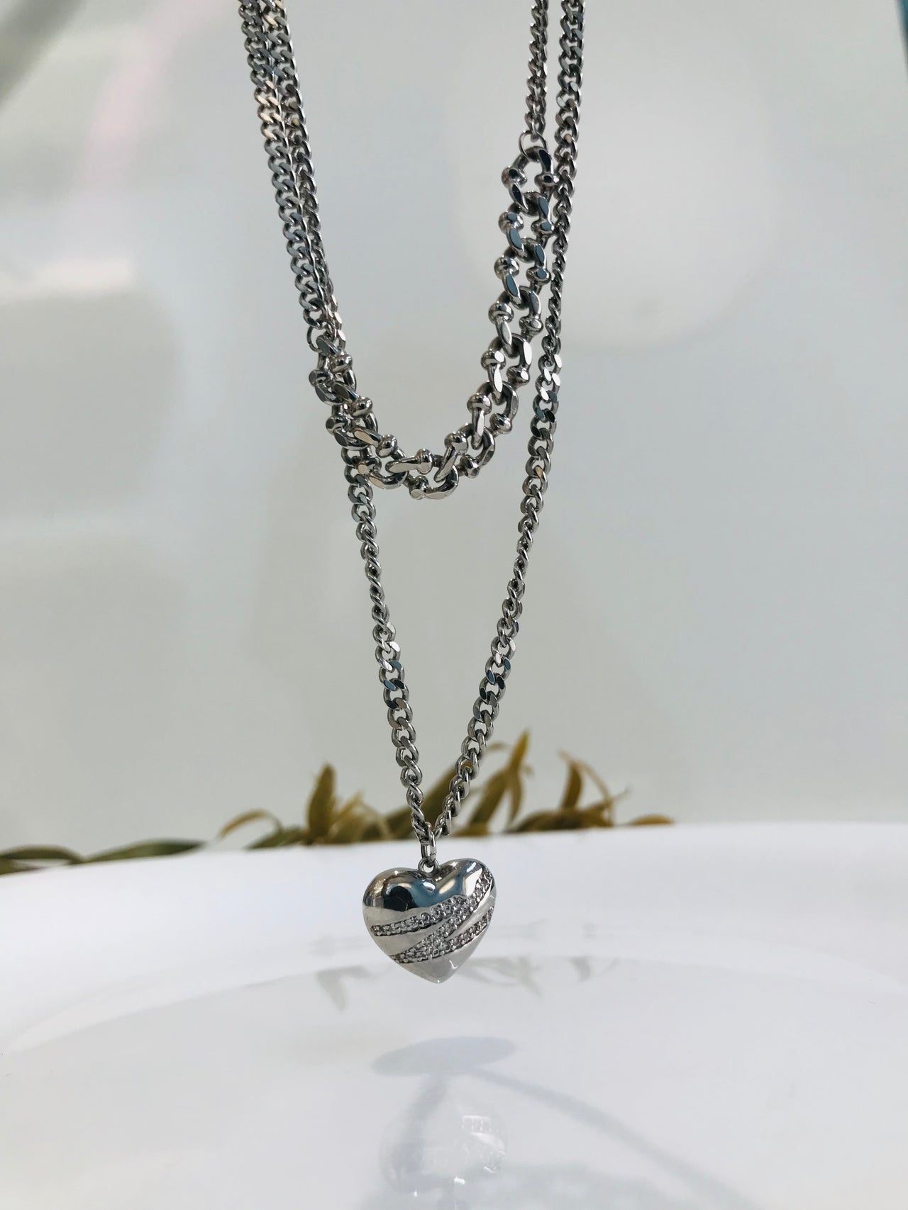 Double Layer Heart Chain