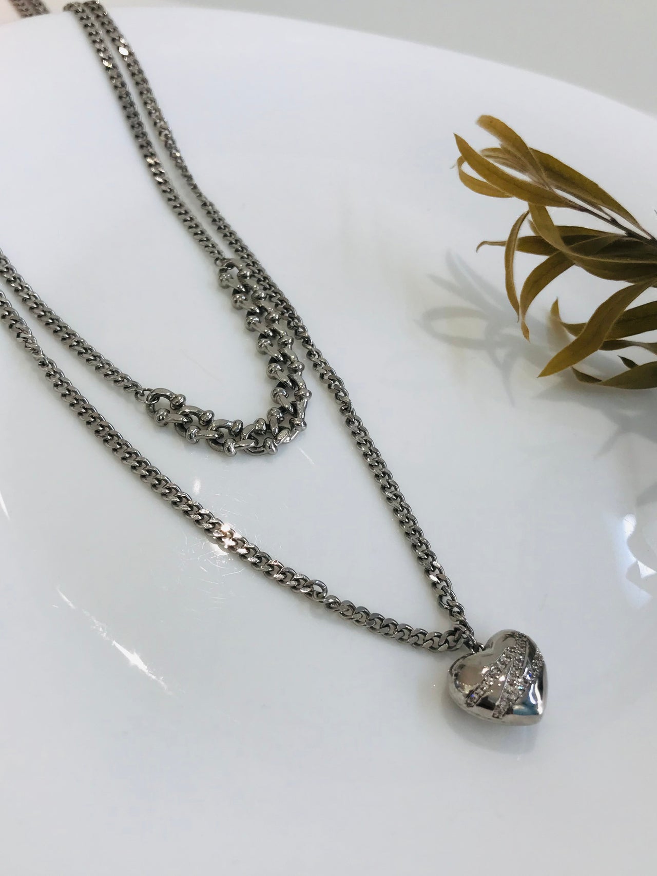Double Layer Heart Chain