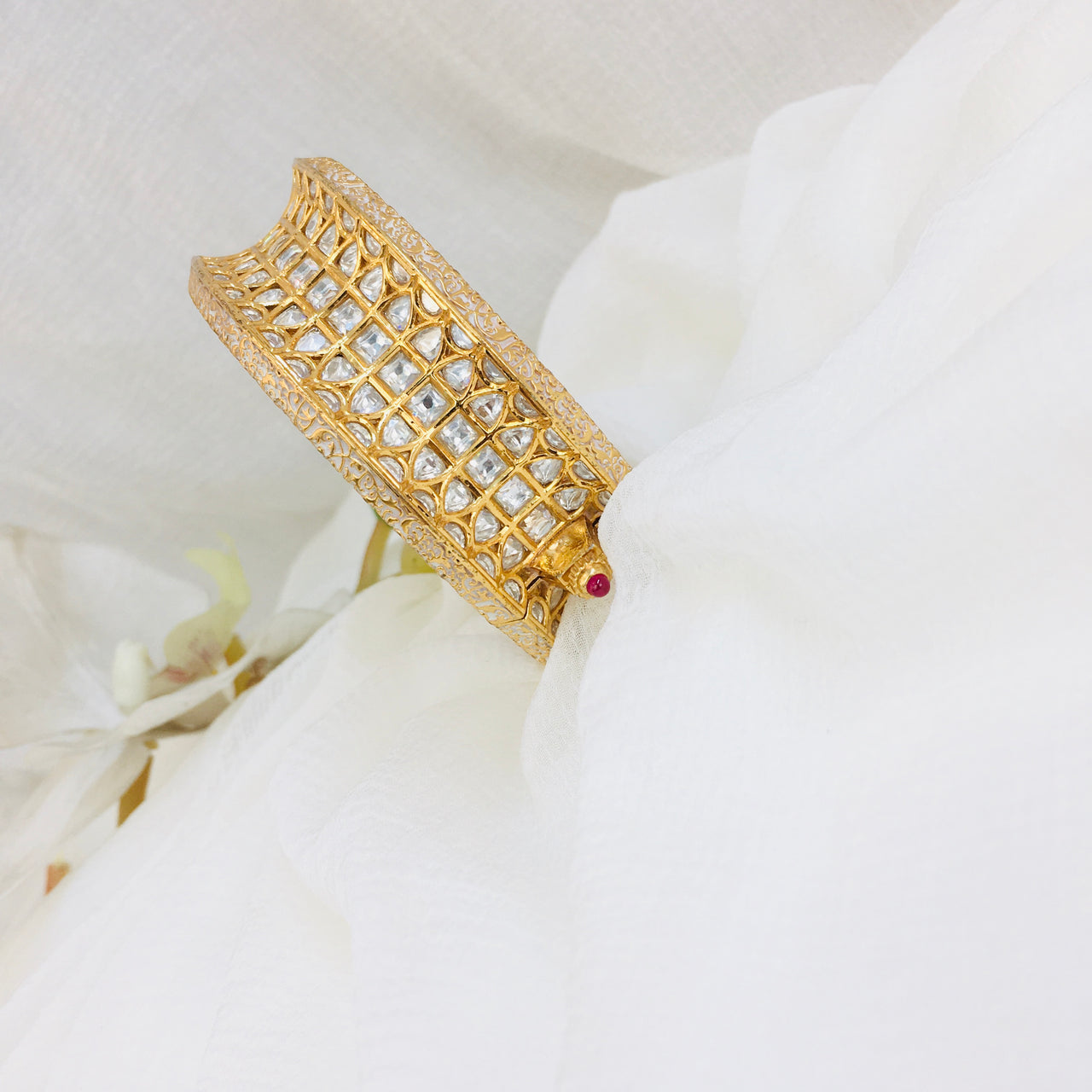 Kundan Kada Bangle Zayn Luxury Jewellery
