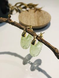 Thumbnail for Green Crystal Hoop Earrings