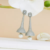Thumbnail for Diamond Pearl Drop Cocktail Earrings Zayn Luxury Jewellery