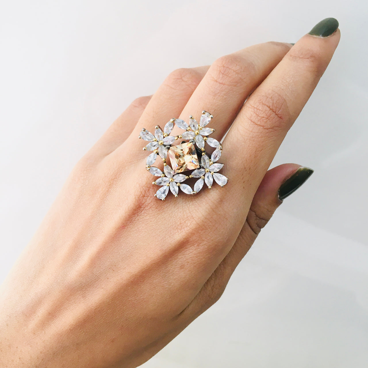 Champagne Diamond Ring