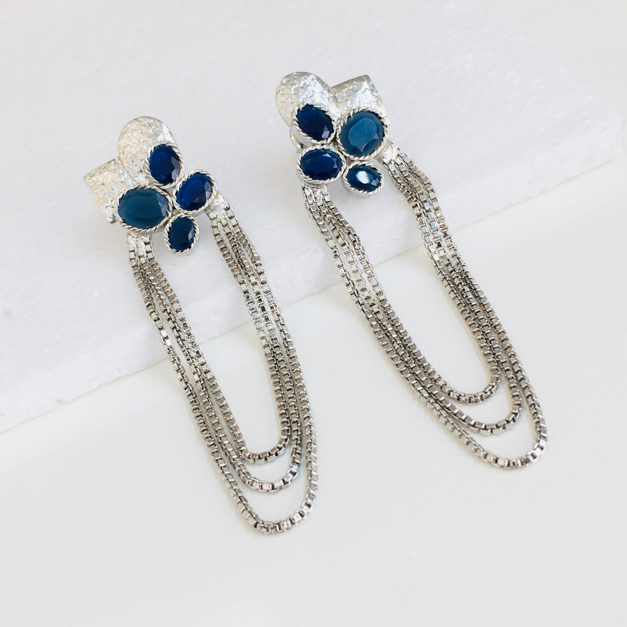 Blue Sapphire Danglers