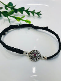 Thumbnail for Red Stone Silver Bracelet