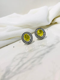 Thumbnail for Oval Yellow Sapphire Earrings