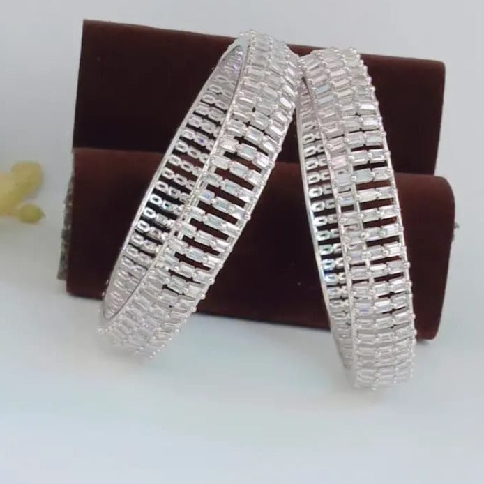 Diamond Baguette Bangles Zayn Luxury Jewellery