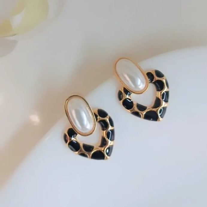 Enamel Heart Earrings Zayn Luxury Jewellery