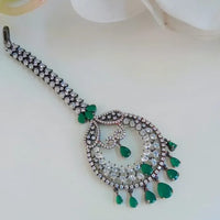 Thumbnail for Emerald Diamond Maang Tika Zayn Luxury Jewellery