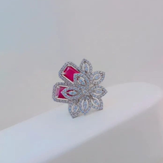 Ruby Bow Ring Zayn Luxury Jewellery