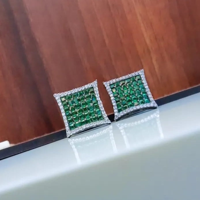 Emerald Stud Earrings Zayn Luxury Jewellery