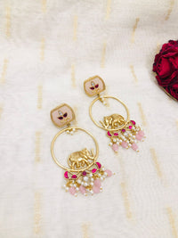 Thumbnail for Pink Elephant Motif Earrings