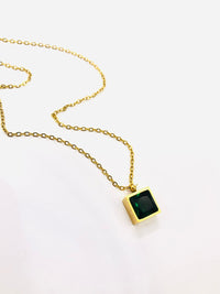 Thumbnail for Green Square Stone Chain