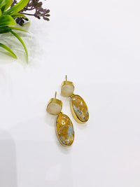 Thumbnail for Yellow Raw Stone Earrings