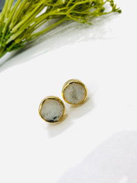 Thumbnail for White Stone Stud Earrings