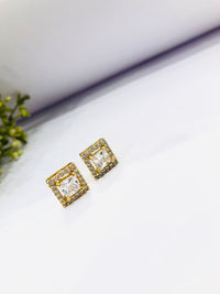 Thumbnail for Stone Golden Stud Earrings