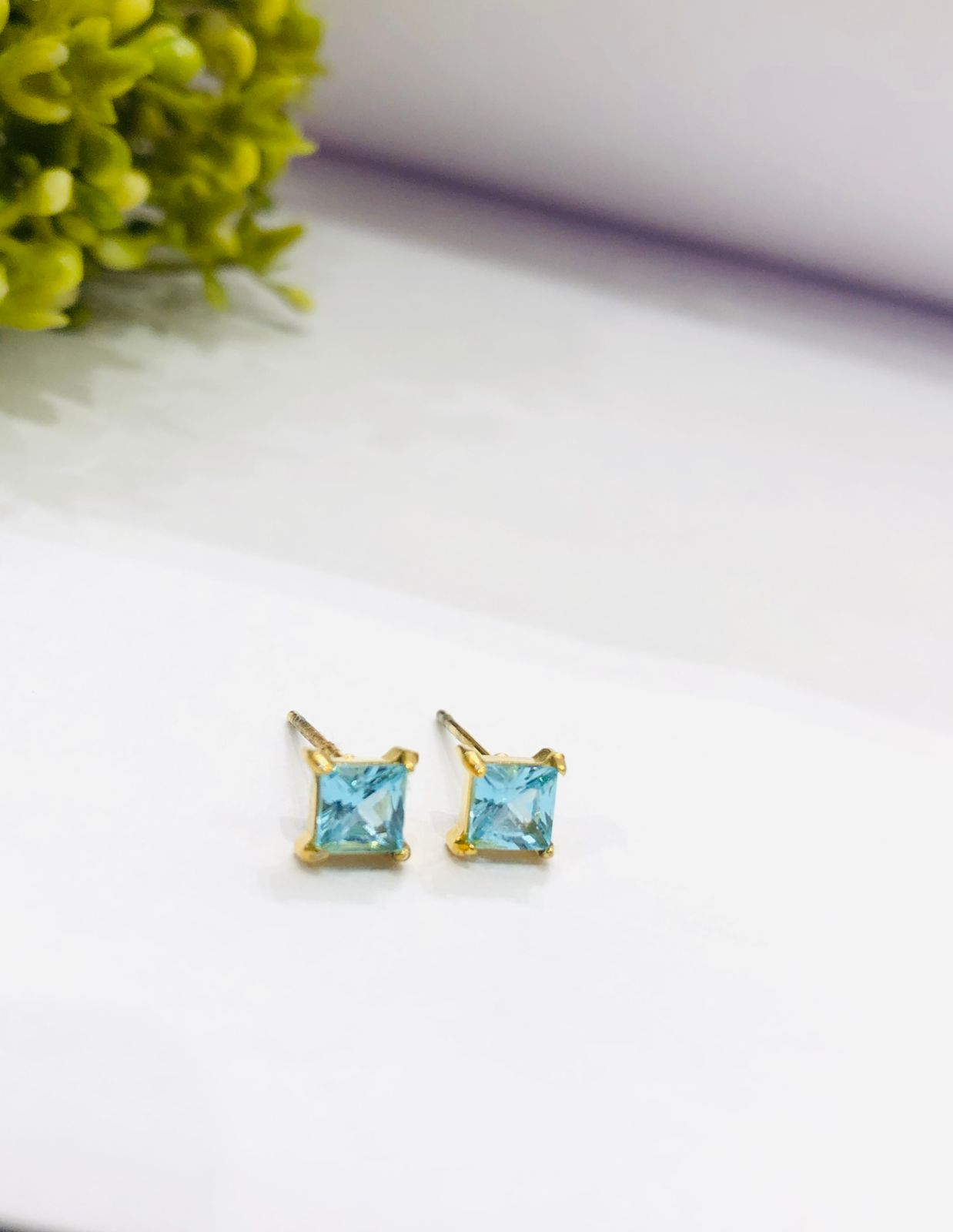 Blue Golden Earrings